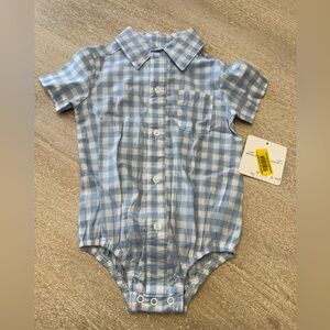 Baby button down onesie - NWT